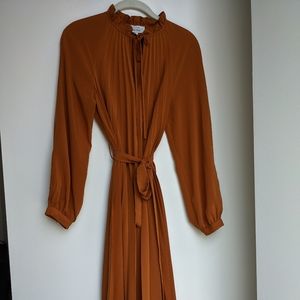 & other stories crepe dress, calf length